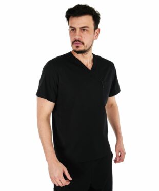 alamat men regular fit black scrub top 004 1