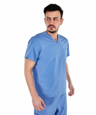 alamat men regular fit ceil blue scrub top 004 1