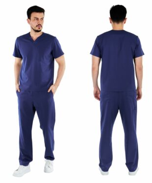 alamat men regular fit navy blue scrub top 004 6