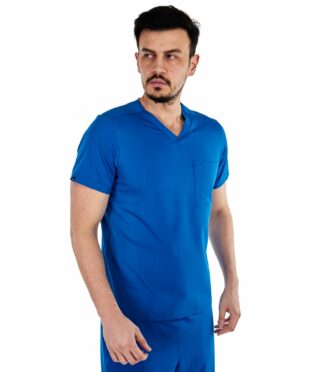 alamat men regular fit royal blue scrub top 004 1