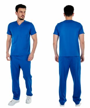 alamat men regular fit royal blue scrub top 004 6