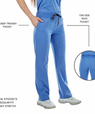 alamat women regular fit ceil blue scrub pant 003 2