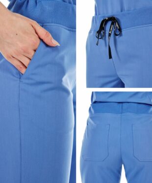 alamat women regular fit ceil blue scrub pant 003 3