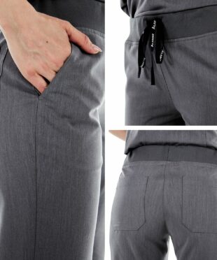alamat women regular fit gray scrub pant 003 3