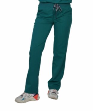alamat women regular fit hunter green scrub pant 003 1