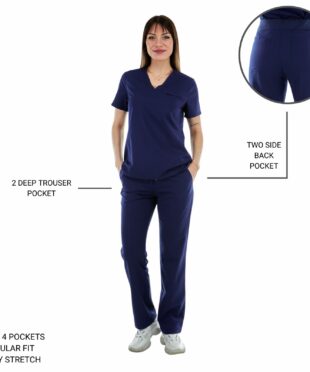 alamat women regular fit navy blue scrub pant 003 2