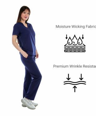 alamat women regular fit navy blue scrub pant 003 4