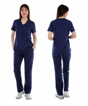 alamat women regular fit navy blue scrub pant 003 6