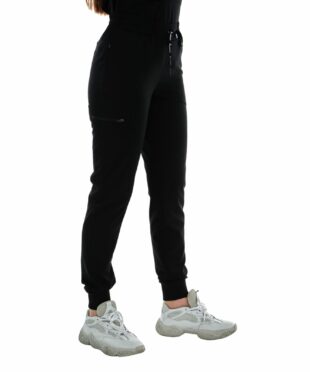 alamat women slim fit black jogger scrub pant 005 3