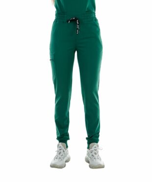 alamat women slim fit hunter green jogger scrub pant 005 2